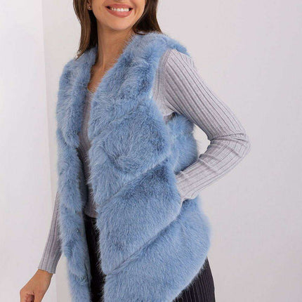 Elegant Multi-Pocket Faux Fur Vest for Every Event - Très Elite