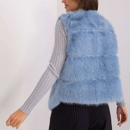Elegant Multi-Pocket Faux Fur Vest for Every Event - Très Elite