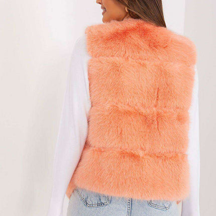 Elegant Multi-Pocket Faux Fur Vest for Every Event - Très Elite