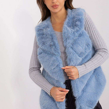Elegant Multi-Pocket Faux Fur Vest for Every Event - Très Elite
