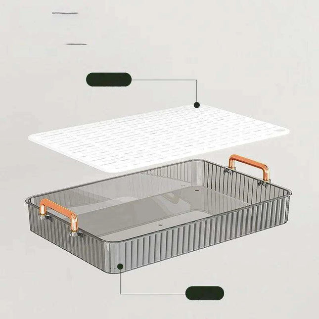 Elegant Multi-Purpose Plastic Tea Serving Tray with Handles for Home and Dining Use