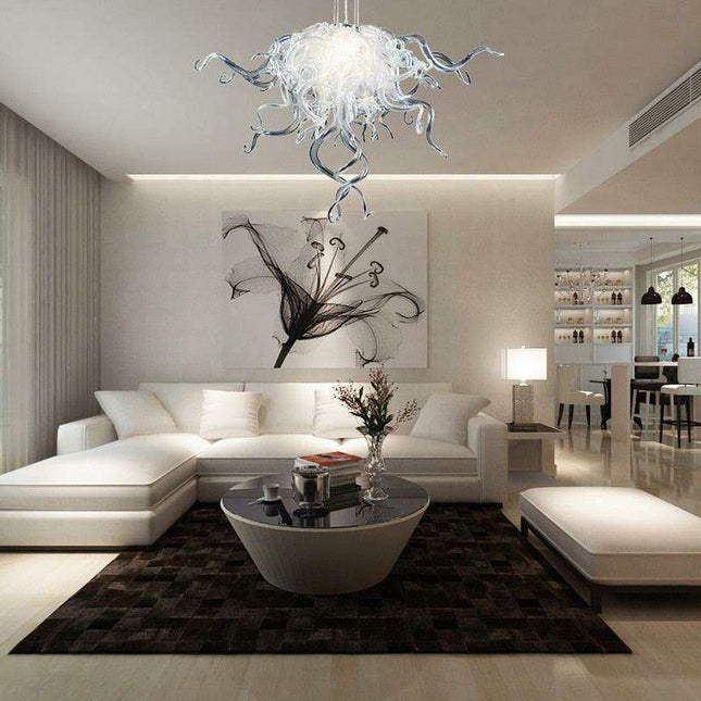 Elegant Murano Glass LED Chandelier - Contemporary Hong Kong Style for Upscale Spaces