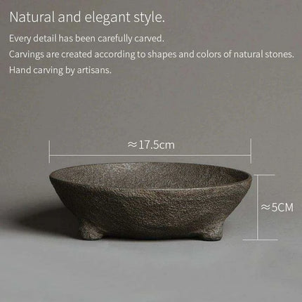 Elegant Nature Stone Tea Tray Set with Teapot Trivet and Water Reservoir for Home Aesthetics- Très Elite- Très Elite