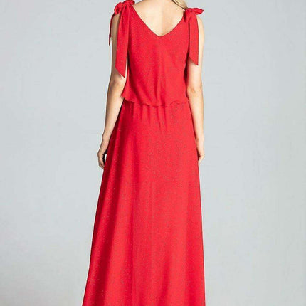 Elegant Navy Blue Sleeveless Cocktail Dress with Feminine Shoulder Ties - Très Elite