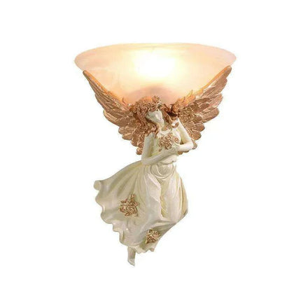 Elegant Nordic Angel LED Wall Lamp - Vintage Resin Sconce for Home Elegance - Très Elite