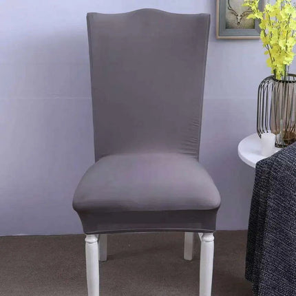 Elegant Nordic Dark Blue Stretch Chair Cover - Premium Spandex/Polyester for Events and Banquets..
