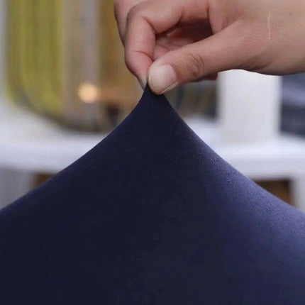 Elegant Nordic Dark Blue Stretch Chair Cover - Premium Spandex/Polyester for Events and Banquets - Très Elite