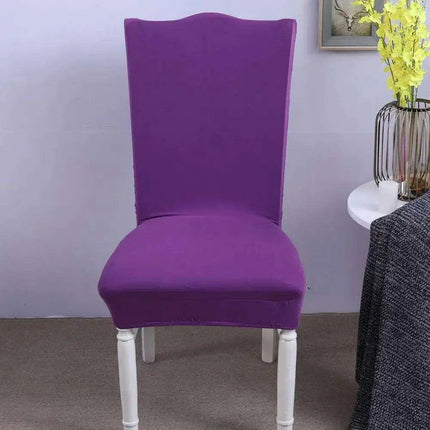 Elegant Nordic Dark Blue Stretch Chair Cover - Premium Spandex/Polyester for Events and Banquets..