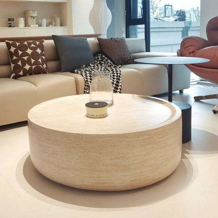 Elegant Nordic Round Coffee Table - Chic and Practical for Small Living Areas - Très Elite