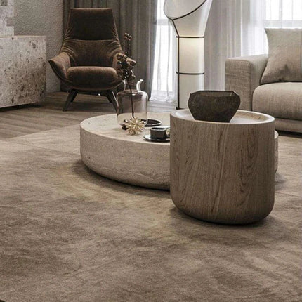 Elegant Nordic Round Coffee Table - Chic and Practical for Small Living Areas - Très Elite