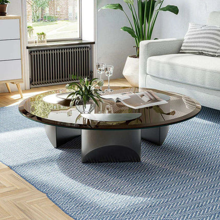 Elegant Nordic Transparent Round Coffee Table - Très Elite