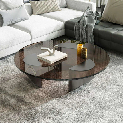 Elegant Nordic Transparent Round Coffee Table- Très Elite- Très Elite