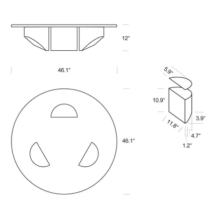 Elegant Nordic Transparent Round Coffee Table - Très Elite