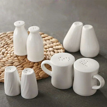 Elegant Nordic White Marble Spice Jar Collection for Chic Kitchen Organization - Très Elite