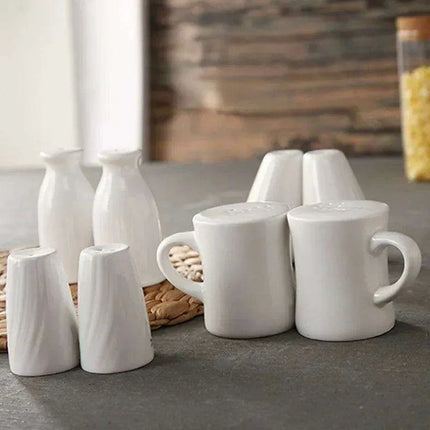 Elegant Nordic White Marble Spice Jar Collection for Chic Kitchen Organization - Très Elite