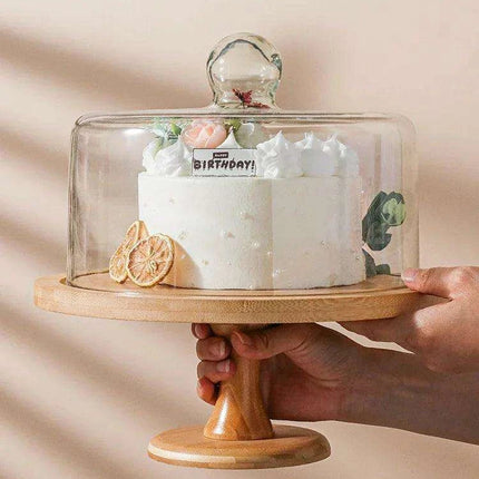 Elegant Nordic Wooden Dessert Stand with Elevated Fruit Display for Gourmet Events - Très Elite