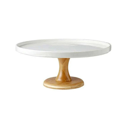 Elegant Nordic Wooden Dessert Stand with Elevated Fruit Display for Gourmet Events - Très Elite