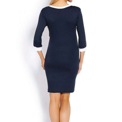 Elegant Nursing Access Maternity Sleep Dress with Peekaboo Bow - Très Elite