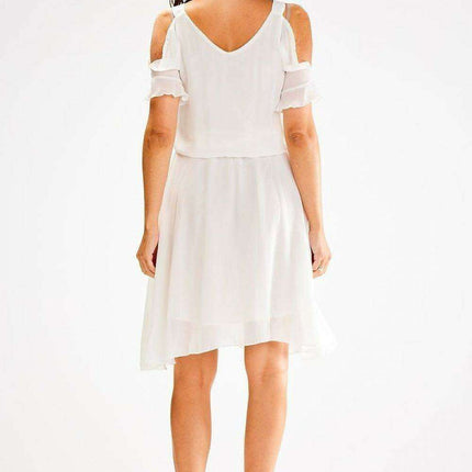 Elegant Off-Shoulder Spanish Trapeze Dress - Très Elite