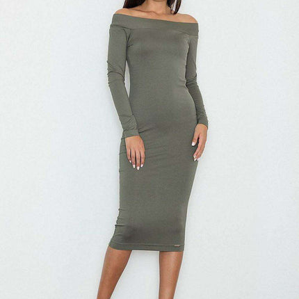 Elegant Off-Shoulder Viscose-Spandex Evening Dress by Figl - Très Elite