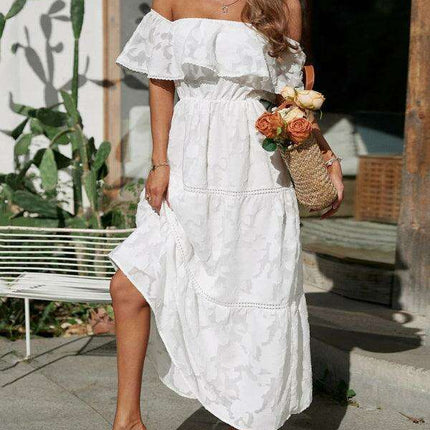 Elegant One-Shoulder High-Waisted Cocktail Dress - Très Elite