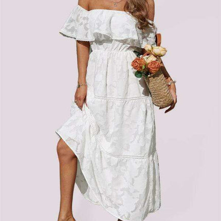 Elegant One-Shoulder High-Waisted Cocktail Dress - Très Elite