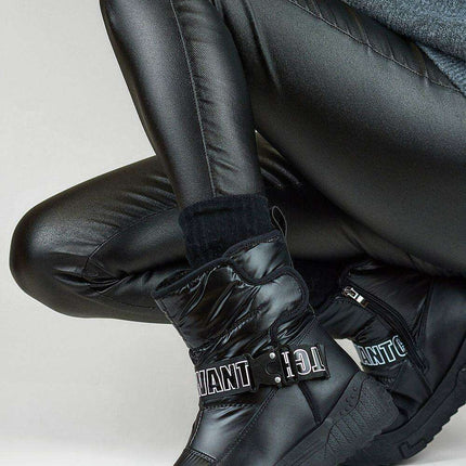 Elegant Onyx Snow Boots with Plush Eco-Friendly Insole - Très Elite