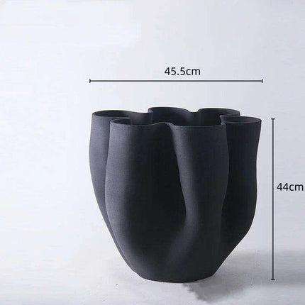 Elegant Open Fold Ceramic Vase - Modern Home Décor Essential- Très Elite- Très Elite