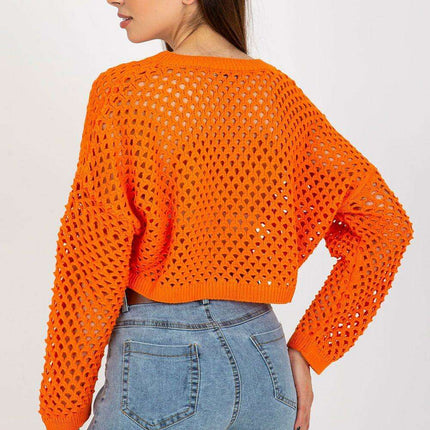 Elegant Openwork Knit Sweater - Très Elite