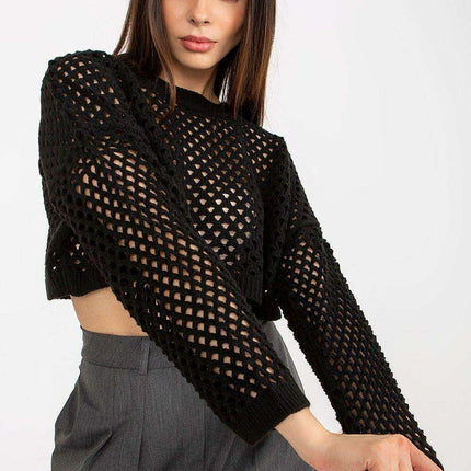 Elegant Openwork Knit Sweater - Très Elite