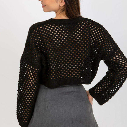 Elegant Openwork Knit Sweater - Très Elite