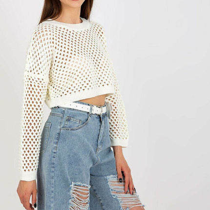 Elegant Openwork Knit Sweater - Très Elite
