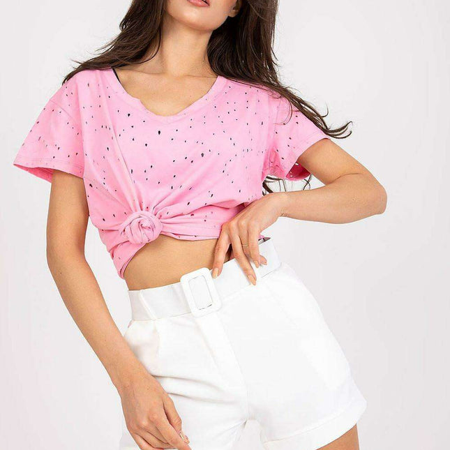 Elegant Openwork Summer T-Shirt