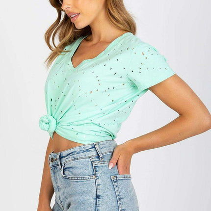 Elegant Openwork Summer T-Shirt - Très Elite