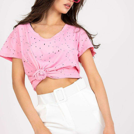 Elegant Openwork Summer T-Shirt