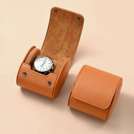 Elegant PU Leather Watch Storage Roll and Travel Organizer Set - Très Elite
