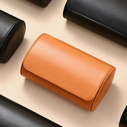 Elegant PU Leather Watch Storage Roll and Travel Organizer Set - Très Elite