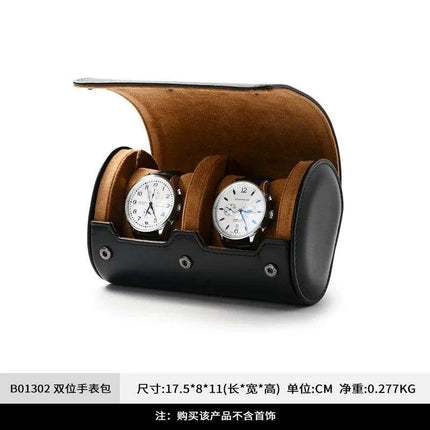 Elegant PU Leather Watch Storage Roll and Travel Organizer Set - Très Elite
