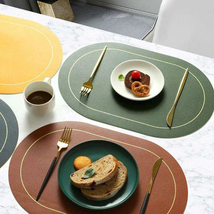 Elegant PVC Leather Table Mats - Modern & Functional..