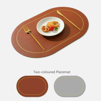 Elegant PVC Leather Table Mats - Modern & Functional..