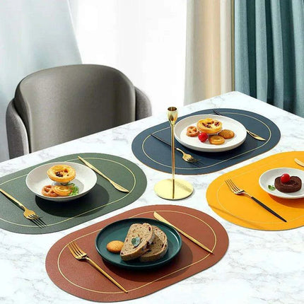 Elegant PVC Leather Table Mats - Modern & Functional..