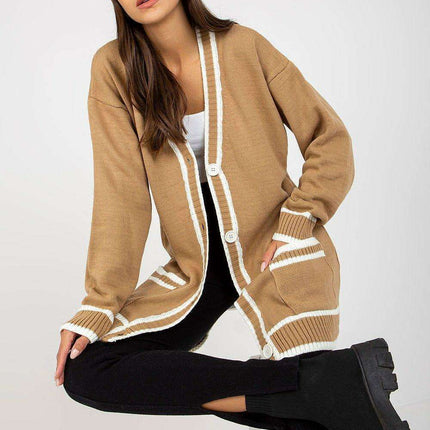 Elegant Parisian Button Front Cardigan With Pockets - Très Elite