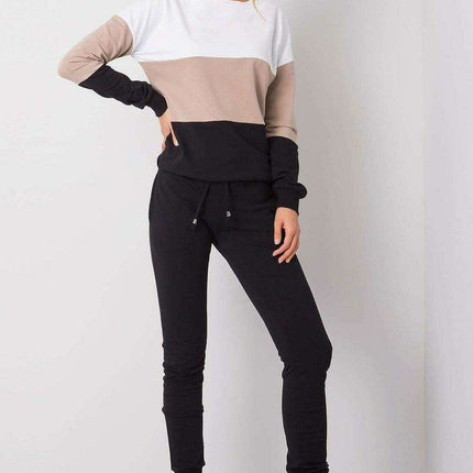 Elegant Parisian Chic Sweatshirt And Trousers Set Ensemble