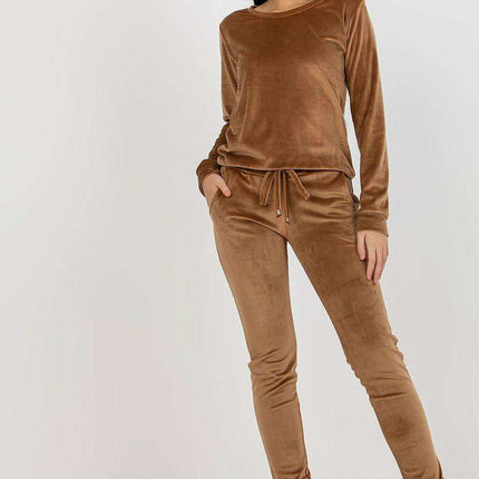 Elegant Parisian Velour Co Ordinate Set For Lounge Wear