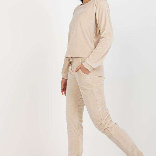 Elegant Parisian Velour Co Ordinate Set For Lounge Wear