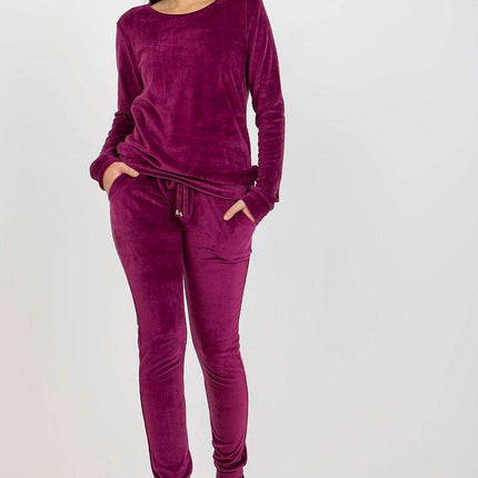 Elegant Parisian Velour Co Ordinate Set For Lounge Wear