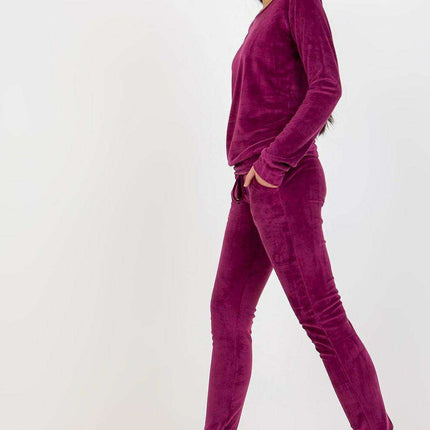 Elegant Parisian Velour Co Ordinate Set For Lounge Wear - Très Elite