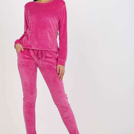 Elegant Parisian Velour Co Ordinate Set For Lounge Wear