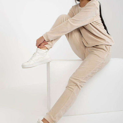 Elegant Parisian Velour Co Ordinate Set For Lounge Wear