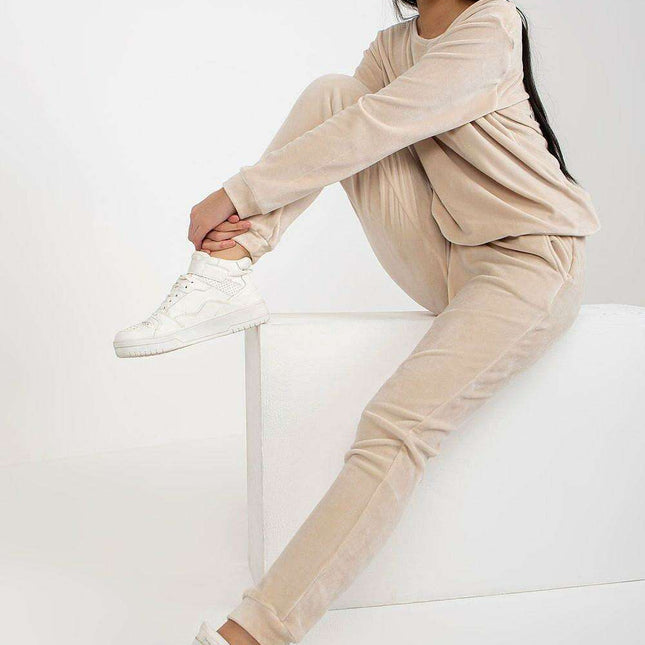 Elegant Parisian Velour Co Ordinate Set For Lounge Wear